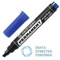 Маркер перманентный Centropen синий 1-4,6мм клин/жало