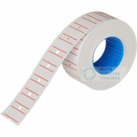 Этикет-лента 21,5*12 белая с красной полосой