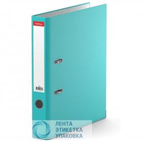 Папка-регистратор А4, 50мм, ПВХ Erich Krause бирюзовая с метал. окантовкой