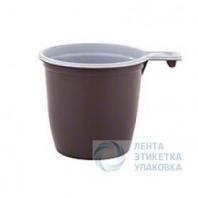 Чашка для кофе бело-коричневая