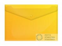 Папка-конверт с кнопкой А4 180мкм PROFF желтая
