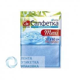 Салфетка из микрофибры 50*60 Grifon MAXI (1шт/уп)