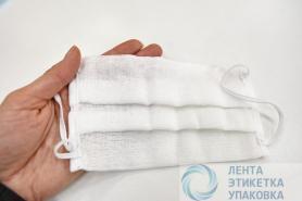 Маска марлевая многоразовая на резинках