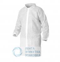 Халат одноразовый защитный на липучках, р-р L (5шт/уп)