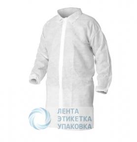 Халат одноразовый защитный на липучках, р-р L (5шт/уп)