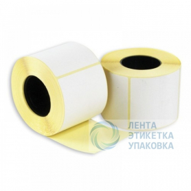 Термоэтикетка 58*60, 340 этикеток, белая, втулка 40мм