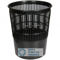 Корзина для бумаг круглая сетчатая 14л, черная
