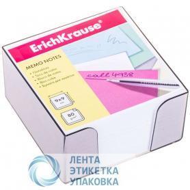 Блок для записи в боксе 90*90*50 Erich Krause цветной 80г/м